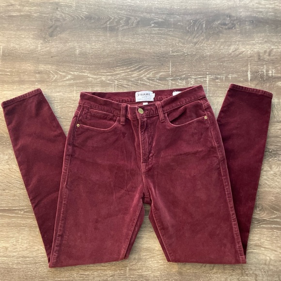 Frame Denim Pants - Frame Le High Skinny Velvet Pants - Sz 27